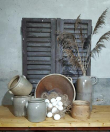 Oude Brocante Houten Set Shutters Luik Bruin