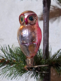 Oude Vintage Kerstbal 10266 Uil op Clip USSR