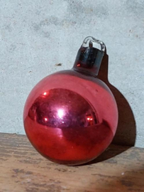 Oude Antieke Kerstbal 6687 Ajeko Bal Rood