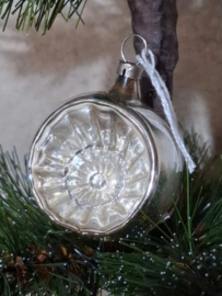 Oude Antiek Vintage Kerstbal 10175 Deukbal Krater