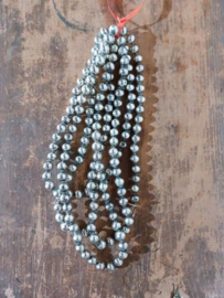 Oude Antieke Kerstbal 8139 Kralenslinger Kralenketting Kralen Slinger Zilver