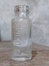Oud Antiek Flesje Glaswerk Bodemvondst WO2 Medicinaal Fluxine