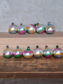 Oude Vintage Kerstballen Oostblok 111391 Assorti