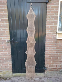 Oud Vintage Katoenen Fuik met Metalen Hoepels