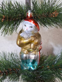 Oude Vintage Kerstbal 9866 De Gelaarsde Kat