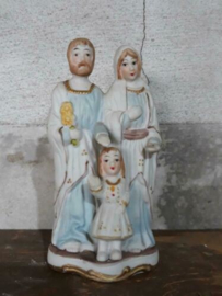 Oude Antiek Beeld Heilige Familie Maria Jezus Jozef