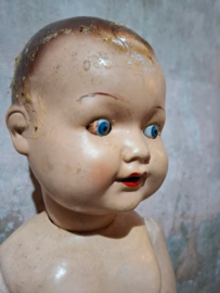Oude Antieke Pop Papier Machee Sonneberg