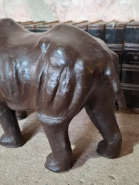 Oude Antieke Lederen Rhino Neushoorn Liberty of Londen