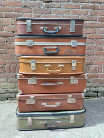 Oude Antiek Vintage Koffer Assortie