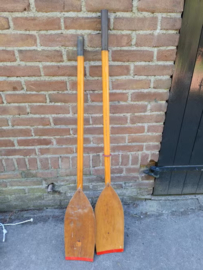 Oude Vintage Houten Peddels Roeispanen