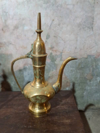 Oude Vintage Brass Messing Indiase Schenkkan Aftaba