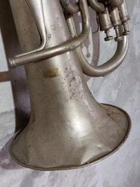 Oude Vintage Koperen Bugel Muziekinstrument
