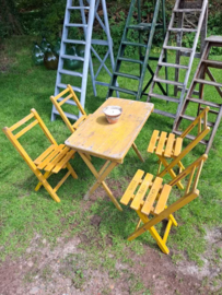 Oude Vintage Franse Bistroset Bistro Set Tuinset