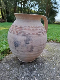 Oude Antieke Aardewerk Roemeense Kan Kruik Terracotta