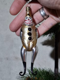 Oude Antiek Kerstbal 10135 Clown Pierrot