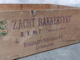 Oude Vintage Houten Kist Transportkist Zacht Bakkersvet Bennings