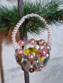 Oude Antiek Vintage Kerstbal 10159 Gablonzer Mandje