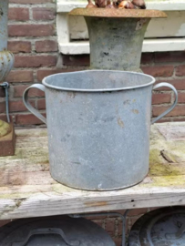 Oude Brocante Zinken Emmer Teil