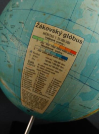 Oude Vintage Globe Wereldbol Zakovsky