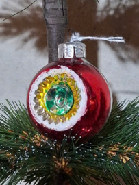 Oude Antiek Vintage Kerstbal 10023 Deukbal