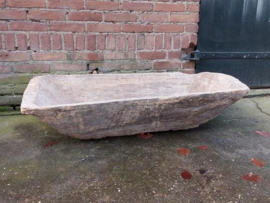 Oude Antieke Sobere Houten Trog Schaal Boomstam 113 cm