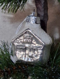 Oude Vintage Kerstbal 10174 Huisje
