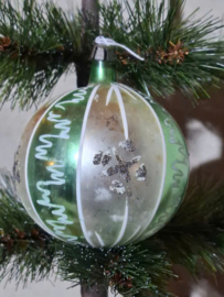 Oude Antiek Vintage Kerstbal 8915 Groen