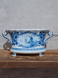 Oude Antieke Delfts Blauw Zenith Jardiniere
