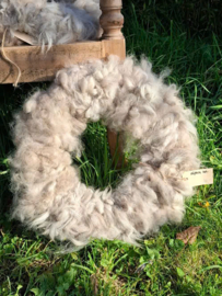 Stoere Wollenkrans Alpaca Krans Beige