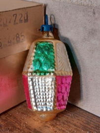 Oude Antiek Vintage Kerstbal 6466 Lampion