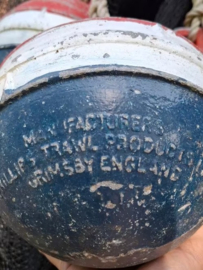 Oude Antiek Brocante Zinken Drijver Boei