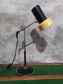 Oude Vintage Industriele Lamp Bureaulamp Geel