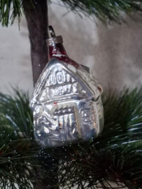 Oude Antiek Vintage Kerstbal 9990 Huisje