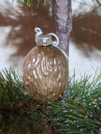 Oude Antieke Kerstbal 10255 Walnoot