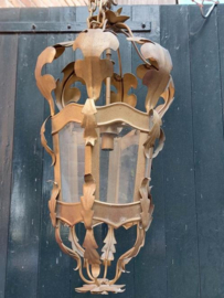 Oude Vintage Metalen Kroonluchter Lamp Hanglamp