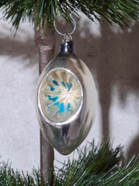 Oude Antieke Kerstbal 8504 Ajeko Olijf Deukbal Zonnetje