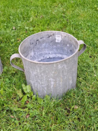 Oude Brocante Zinken Emmer Teil