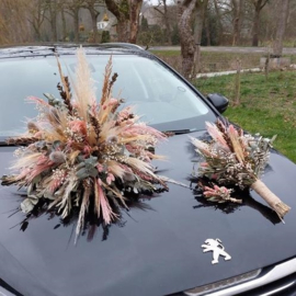 Inspiratie Droogbloemen Bruidsboeket en Autostuk