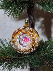 Oude Antiek Vintage Kerstbal 10261 Deukbal