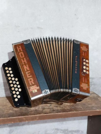 Oude Antieke Trekharmonica Accordeon Piccoletta Club Modell 1