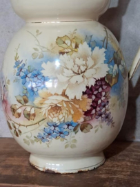 Oude Antieke Franse Emaille Kan Waterkan Bloemen Rozen
