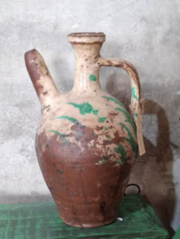 Oude Antieke Turkse Oliekruik Kruik Aardewerk