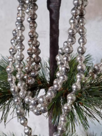 Oude Antieke Kerstbal 9799 Kralenslinger Kralenketting Kralen Slinger Zilver