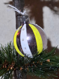 Oude Antiek Vintage Kerstbal 8050 Goud