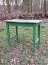 Oude Brocante Houten Tafel Tuintafel Groen