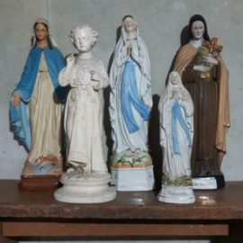 Inspiratie Oude Antieke Heiligenbeelden Maria Jezus Theresia