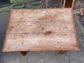 Oude Brocante Frans Houten Salon Tafel Tafeltje