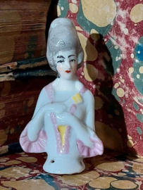 Oude Antieke Porseleinen Halfdoll Marie Antoinette