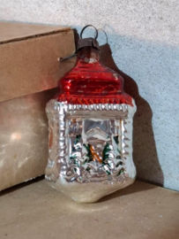 Oude Antieke Kerstbal 8663 Huisje Prieel Theehuisje