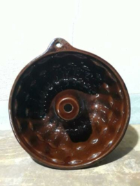 Oude Brocante Vintage Puddingvorm West Germany Bruin